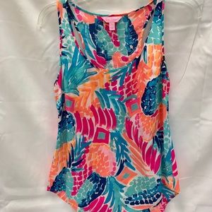Lilly Pulitzer Racer back dusk Silk Tank